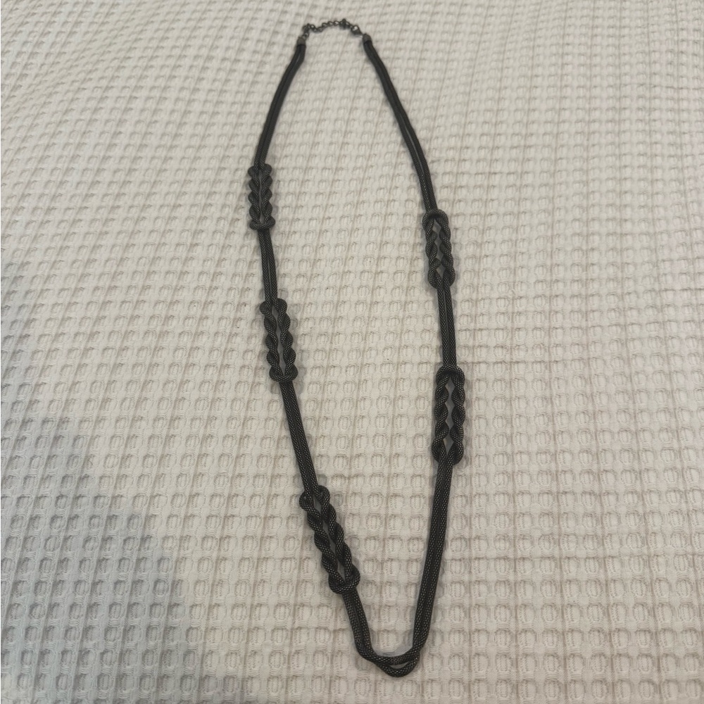 Elegant Black Braided Necklace